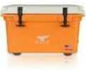 ORCA 26 Quart White Lid With Orange Bottom Cooler