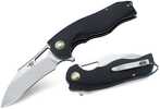 Bestech Rhino Folder 3.625 in Satin Plain Black G-10 Handle