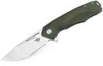 Bestech Toucan Folder SW/Satin Plain Green G-10 Handle