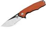 Bestech Toucan Folder Blk SW/Satin Plain Orange G-10 Handle