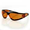 Bobster Shield II Sunglass Black Frame Amber Lens