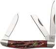 Roper Stockman 2.5 in Blade Jigged Red Bone Handle