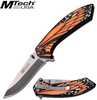 Mtech USA Assisted 3.25 in Blade Orange Stainless Handle