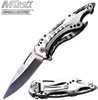 MTech Assisted 3.5 in Silver Blade Aluminum Handle