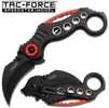 Tac-Force Karambit 2.5 in Blade Black-Orange Aluminum Handle