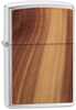 Zippo Brushed Chrome Woodchuck Cedar Emblem Lighter