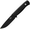 Fallkniven F1 Fine Edge Fixed Knife With Leather Sheath Black