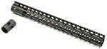 Noveske 5000456 NSR Keymod Handguard 16.7" 6005A-T6 Aluminum Black Hard Coat Anodized