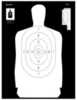Action Target Inc B-34R-100 25-Yard Qualification Hanging Paper 17.50" X 23" Silhouette Black/White 100 Per Box