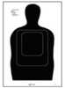 Action Target Inc TQ5Black100 TQ-15 Training Hanging Paper 24" X 45" Silhouette Black 100 Per Box