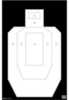 Action Target Inc IPSCPBKB100 High Visibility IPSC/USPSA Hanging Heavy Paper 23" X 35" Silhouette Black/White 100
