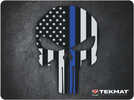 BECK TEK LLC (TEKMAT) R20PUNISHER Punisher Ultra Premium Cleaning Mat Blue Line Skull 20" x 15" Black/White/Bl