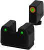 Rival Arms Ra4A231G Tritium Night Sights Mos Compatible With for Glock 1719 U-Notch Green W/Orange Outline Black