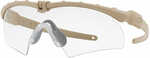 Oakley Ballistic M Frame 3.0 Bone Hybrid Plutonite TR22TR45 Clear Lens w/Dessert Tan