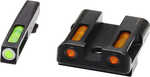 Hiviz GLN429 LiteWave H3 Front And Rear Sight for Glock 45ACP/10MM Green W/White Outline Orange Black