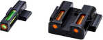 Hiviz MPSN421 LiteWave H3 Front And Rear Sight S&W M&P Shield 9,40,45 Green W/White Outline Orange Black