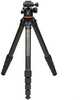 Gunwerks Revic Stabilizer Hunter Tripod Made Of Carbon Fiber With Black Finish, 3-66" Vertical Adjustment, Ball