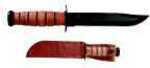 Kabar 1217 USMC Fight 7" 1095 CroVan Straight Leather Handle & Sheath