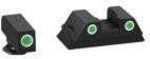 AmeriGlo GL430 Classic 3 Dot Night Sight Fits Glock 42/43 Tritium Green w/White Outline Front