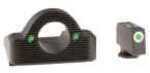 AmeriGlo GL126 Ghost Ring Night Sight Fits Glock 20/21 Tritium Green w/White Outline Front Rear