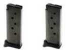 Ruger® 380 ACP 6-Round Steel Detachable Magazine, 2-Pack, Black Md: 90643