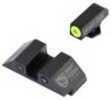 Night Fision GLK00103YGZG Sight Set Square for Glock 17/17L/19/22-28/31-35/37-39 Tritium Green w/Yellow Ou