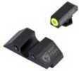 Night Fision GLK00307YGZG Sight Set Square Front/U-Notch Rear for Glock 42/43 Tritium Green w/Yellow Outli