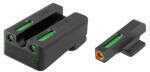 Truglo TG13KM1PC Brite-Site TFX Pro Day/Night Sights Kimber Tritium/Fiber Optic Green w/Orange Outline Front U-Notch Gre