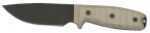 OKC Rat-3 Knife Fixed 3.75" 1095 Carbon Steel Drop Point Plain Tan Micarta Handle 8630