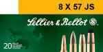 8mm Mauser 196 Grain Soft Point 20 Rounds Sellior & Bellot Ammunition