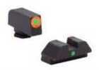 AmeriGlo GL205 i-Dot Night Sight Fits Glock 42/43 Tritium Green w/Orange Outline Front Steel Rear Black