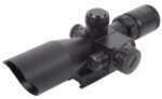 Firefield FF13011 Rifle Scope with Red Laser 2.5-10x 40mm Obj 34.86-11.53 ft @ 100 yds FOV 30mm Tube Black Matte Finish