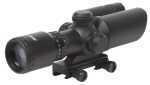 Firefield FF13017 Rifle Scope with Green Laser 1.5-5x 32mm Obj 42-14.7 ft @ 100 yds FOV 30mm Tube Black Matte Finish Ill