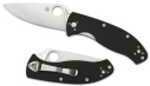 Spyderco C122GBBKPS G-10 Folder 8C13MoV Satin Drop Point Blade Black