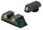 Meprolight 10224 Tru-Dot Night Sight Set Fits Glock 17/19/22/23/31-35/37/38 Tritium Green Front/Rear Black