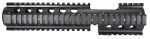 Global Military Gear GMQRE1 AR-15 Aluminum Extended Quad Rail Black