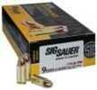 9mm Luger 115 Grain Full Metal Jacket 50 Rounds Sig Sauer Ammunition