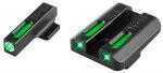 Truglo TGTG13KA1A TFX Black | Green Tritium & Fiber Optic White Outline Front Sight Green Tritium & Fiber Optic Rear Sig