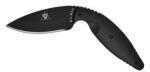 KABAR TDI Law Enforcement Fixed Blade Knife 3.68" Drop Point AUS 8A/Black Finish Black Zytel Frame Plain Edge Nylo