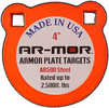 AR-MOR 4" AR500 Steel Gong 1/2" Thick Orange Round