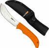 AccuSharp 732C Butcher 4" Fixed Plain Stainless Steel Blade/Blaze Orange Ergonomic Anti-Slip Rubber Handle