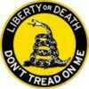 Open Road BRANDS Die Cut EMB Tin Sign Don't Tread On Me YLW