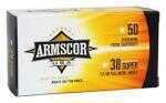 38 Super Automatic 125 Grain Full Metal Jacket 50 Rounds Armscor Ammunition