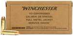 38 Special 130 Grain Full Metal Jacket Flat Nose 50 Rounds Winchester Ammunition