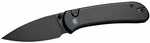 CIVIVI Knife QUIBIT 2.98" Black/ Black STONEWASH Button Lock