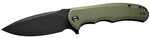 CIVIVI Knife Praxis 3.75"   OD Green G10/Black Stonewashed