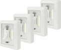 PROMIER Micro Cordless Light Switch 4-Pack W/Magnet & BATT