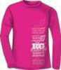 Real Tree WOMEN'S T-Shirt Long Sleeve Large "Girl On Rise" Fuchsia