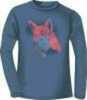 Real Tree WOMEN'S T-Shirt Long Sleeve Large "Sly Fox" Indigo