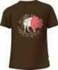 Real Tree WOMEN'S T-Shirt "Bison" Medium Chocolate